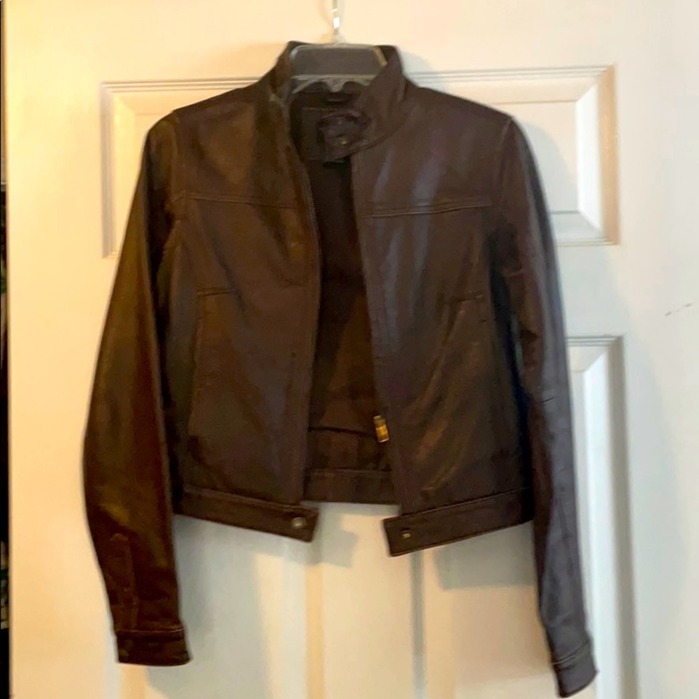 New American Eagle Outfitters Leather Brown Jacket